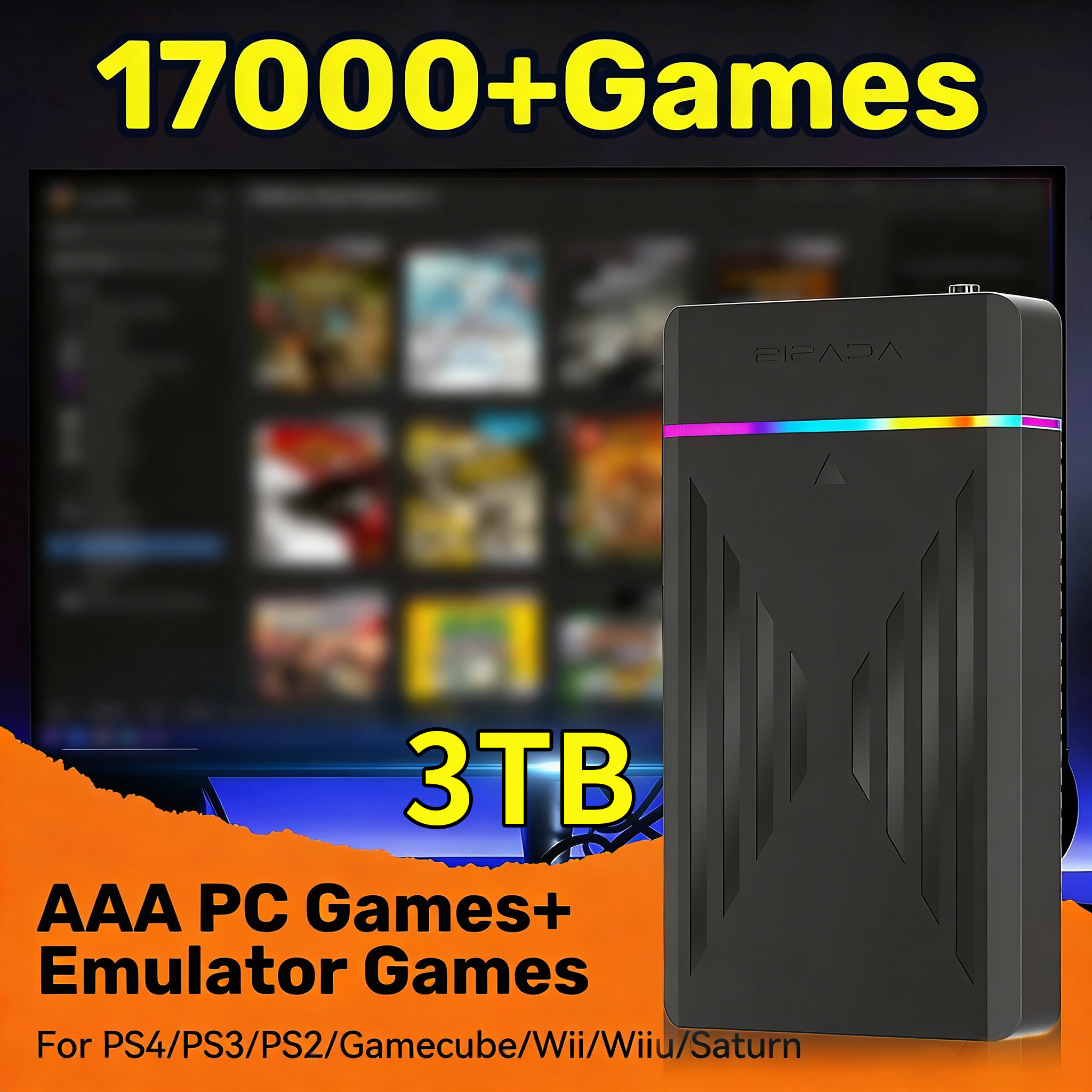 Gaming Console Windows - Portable 3TB Gaming HDD Video Game