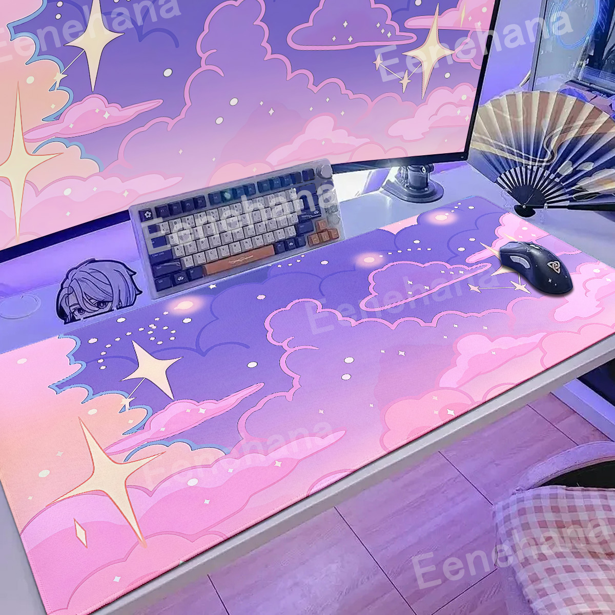 Gaming Console Cloud - Xxl Art Clouds & Stars Pink