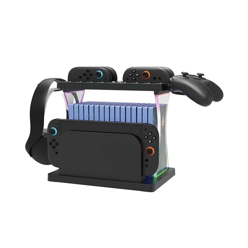Gaming Console Headset - For Switch2 Console Organizer with RGB