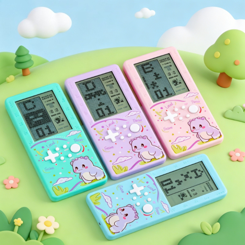 Gaming Console Handheld Retro - Cute Dinosaur Print Game Console Pastel