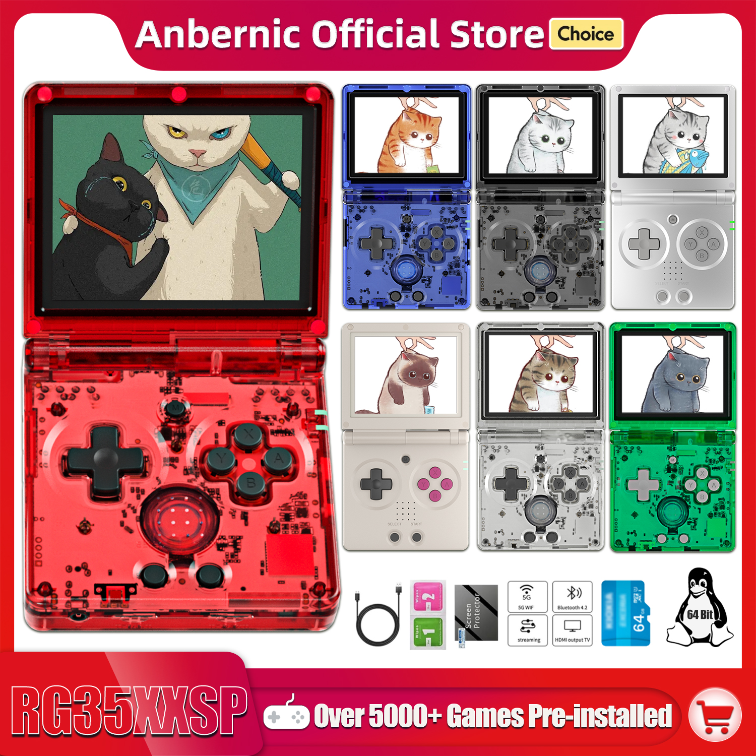 Anbernic NEW RG35XXSP Flip Han - Gaming Console Handheld Retro recension och pris