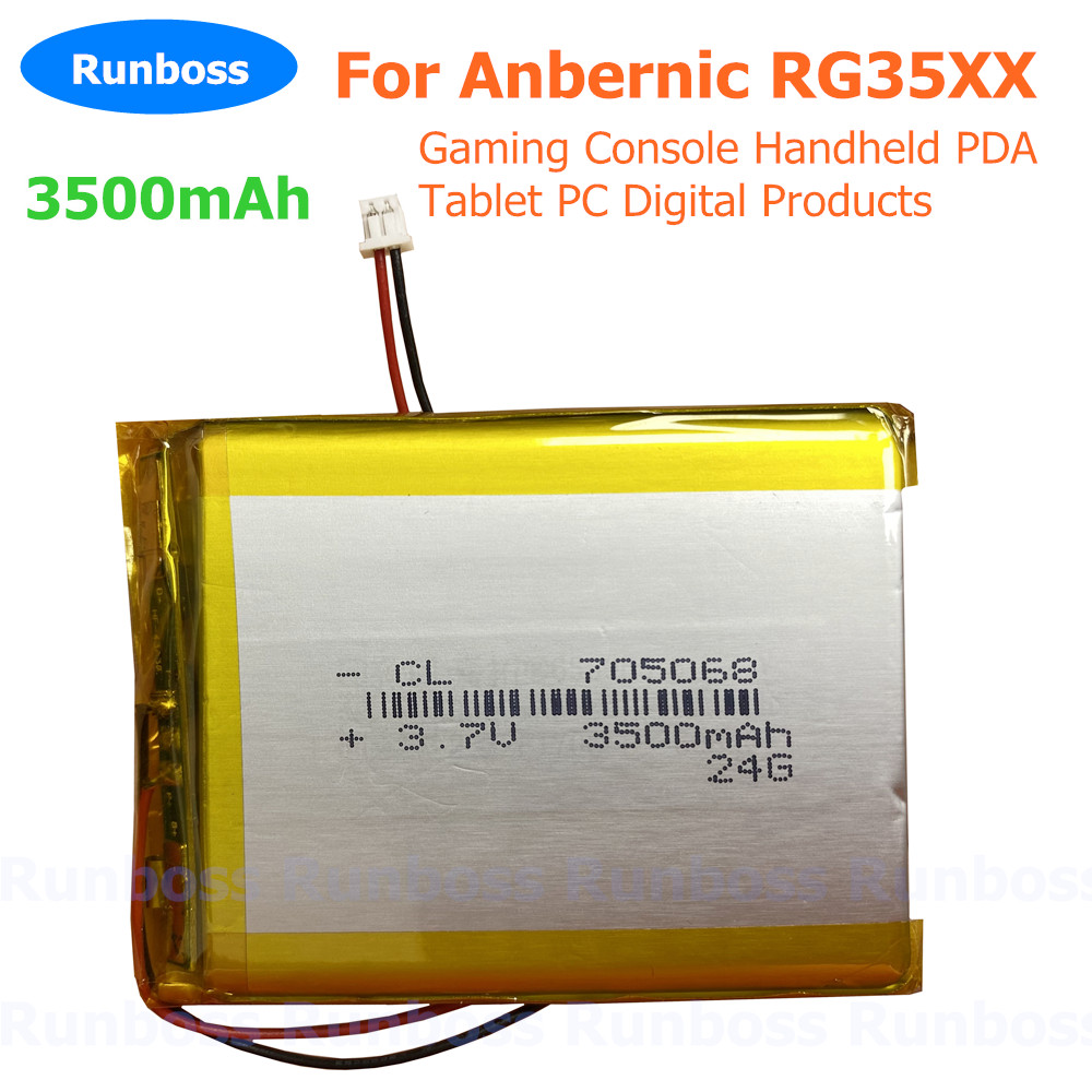 3.7V 3500mAh 705068 1.25mm Lit - Gaming Console Anbernic recension och pris