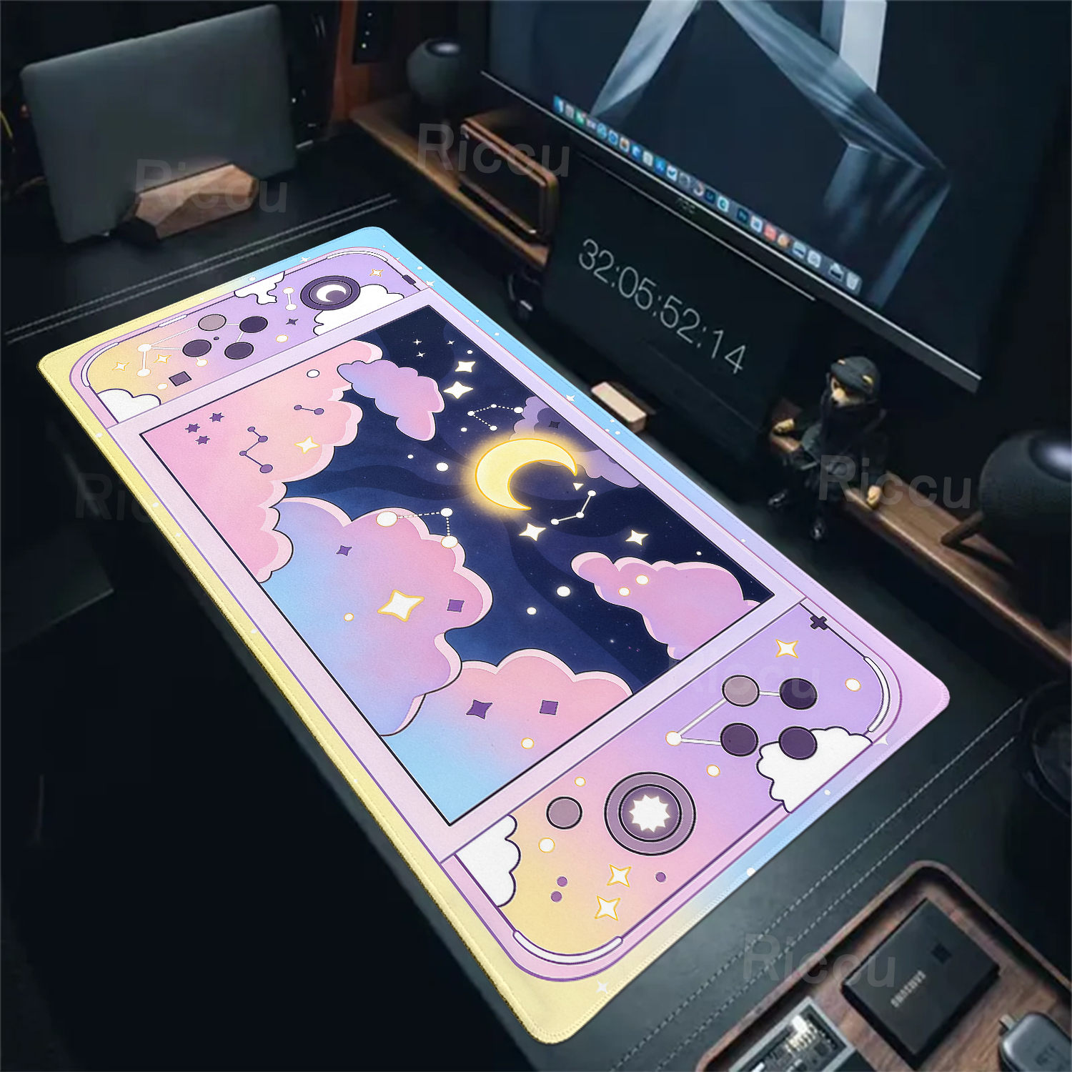 Stars Moon Mousepad Gaming Con - Gaming Console Cloud recension och pris