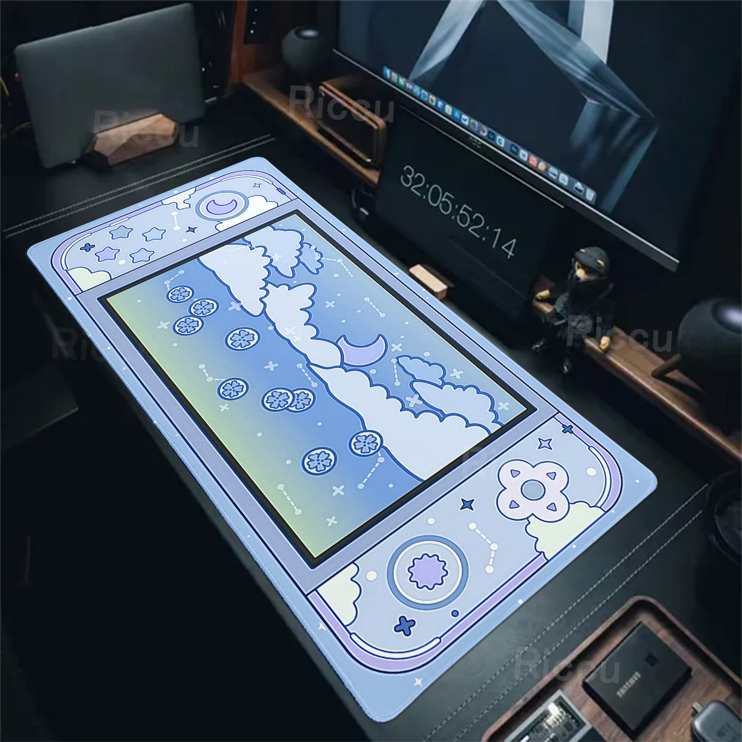 Stars Moon Mousepad Gaming Con - Gaming Console Cloud recension och pris
