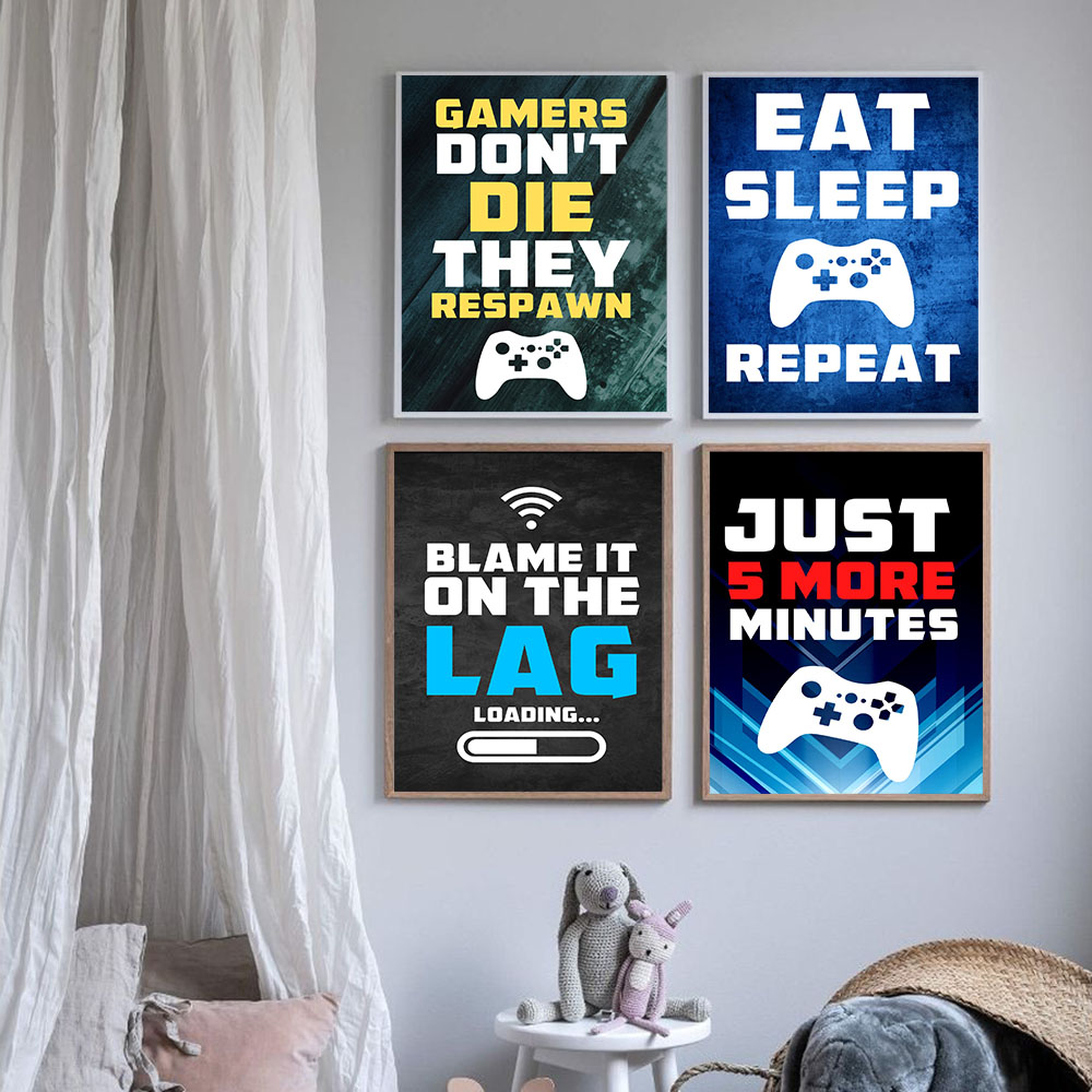Gaming Quotes Art Painting Con - Gaming Console Letters recension och pris