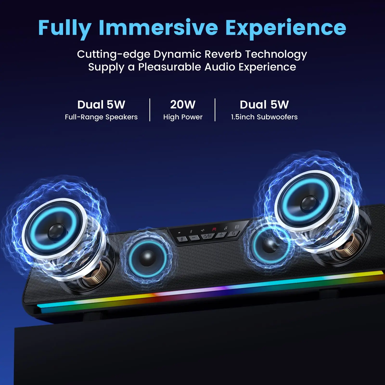 GS6 Pro 7.1 Gaming Speaker Bar - Gaming Console Apple recension och pris