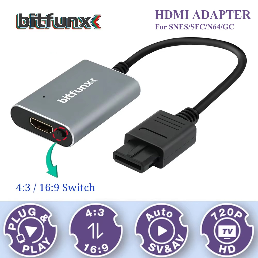 Bitfunx 720P Svideo / AV To HD - Gaming Console For Tv recension och pris