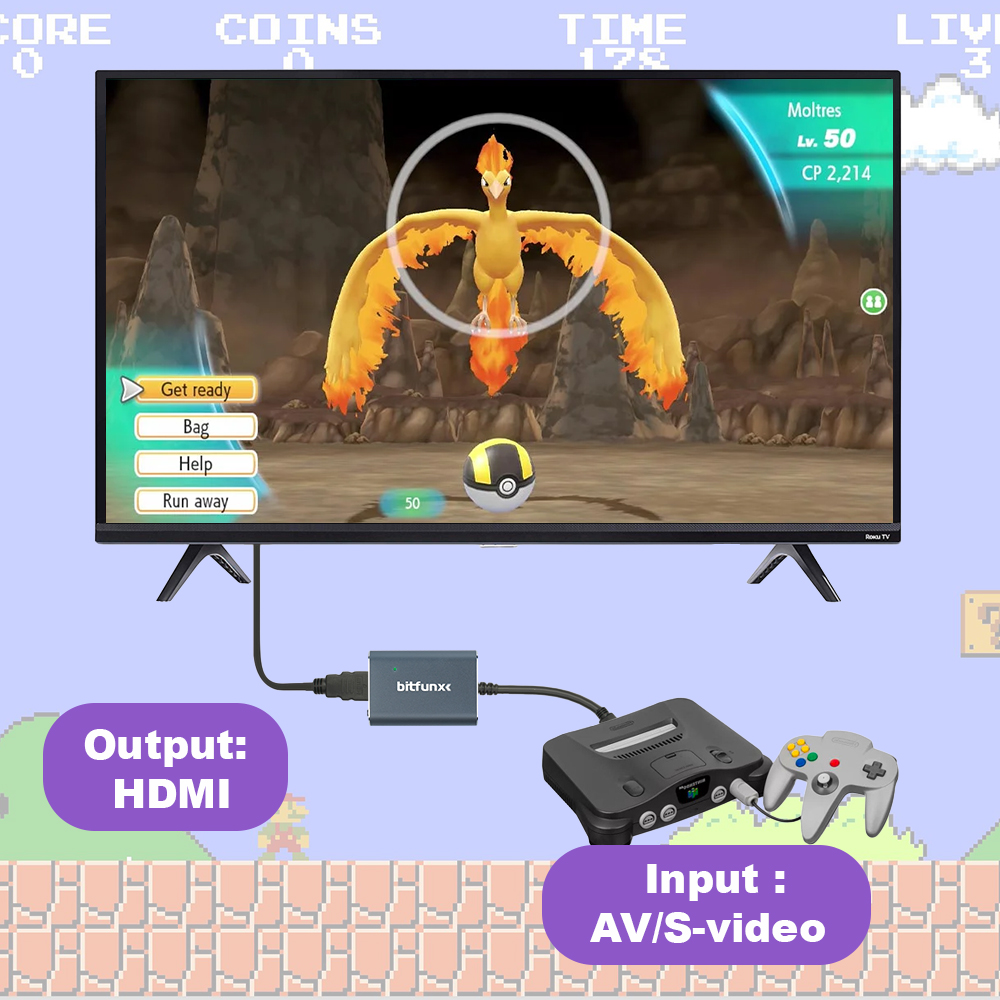 Bitfunx 720P Svideo / AV To HD - Gaming Console For Tv recension och pris