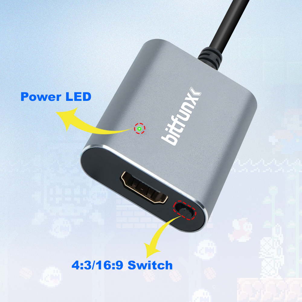 Bitfunx 720P Svideo / AV To HD - Gaming Console For Tv recension och pris