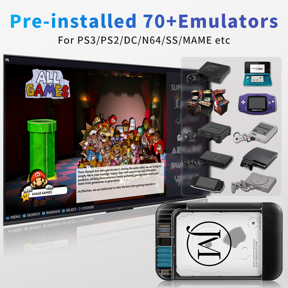 RETROBAT Portable 500G Gaming  - Gaming Console Windows recension och pris