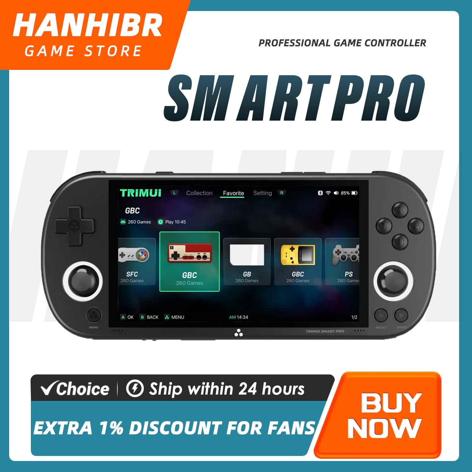 TRIMUI SMART PRO Open Source L - Gaming Console R36 recension och pris