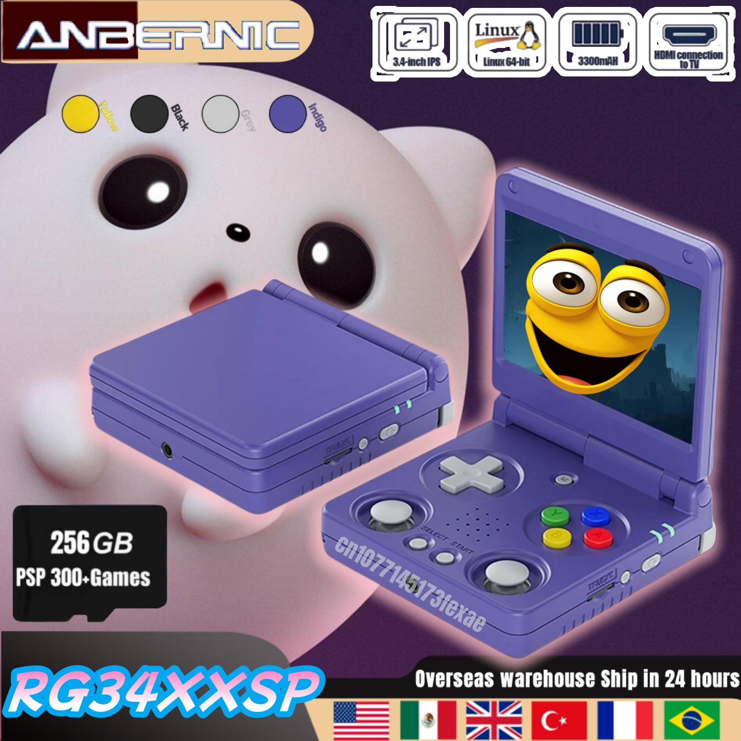 Anbernic RG34XXSP Retro Handhe - Gaming Console Years recension och pris