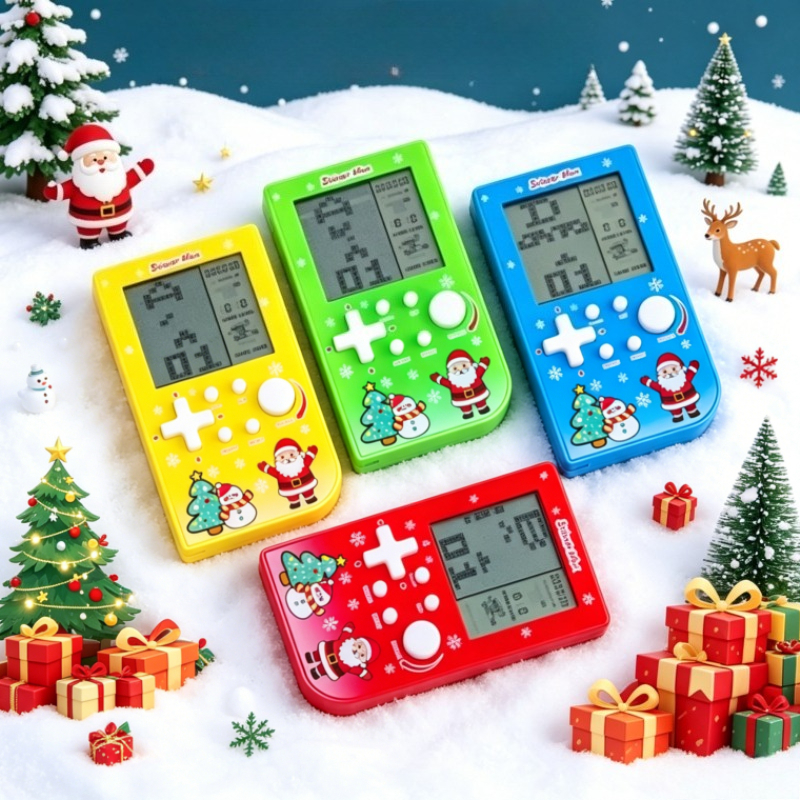 Santa & Snowman Print Brick Ga - Gaming Console Handheld Retro recension och pris