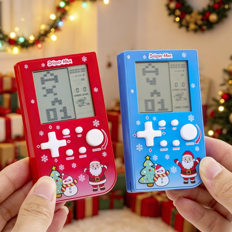 Santa & Snowman Print Brick Ga - Gaming Console Handheld Retro recension och pris