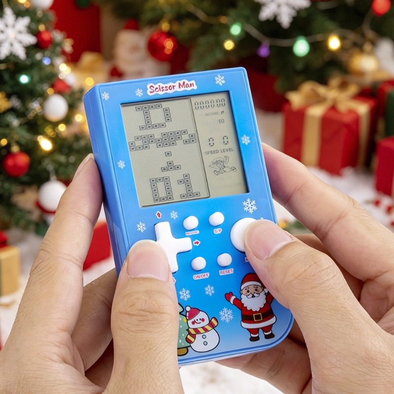 Santa & Snowman Print Brick Ga - Gaming Console Handheld Retro recension och pris