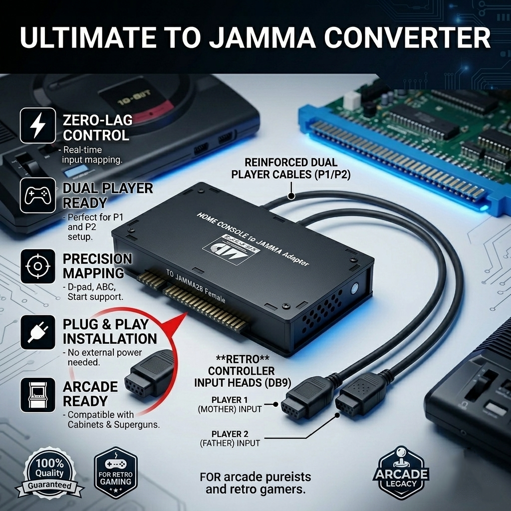 Mega Drive Genesis MD to JAMMA - Gaming Console Years recension och pris