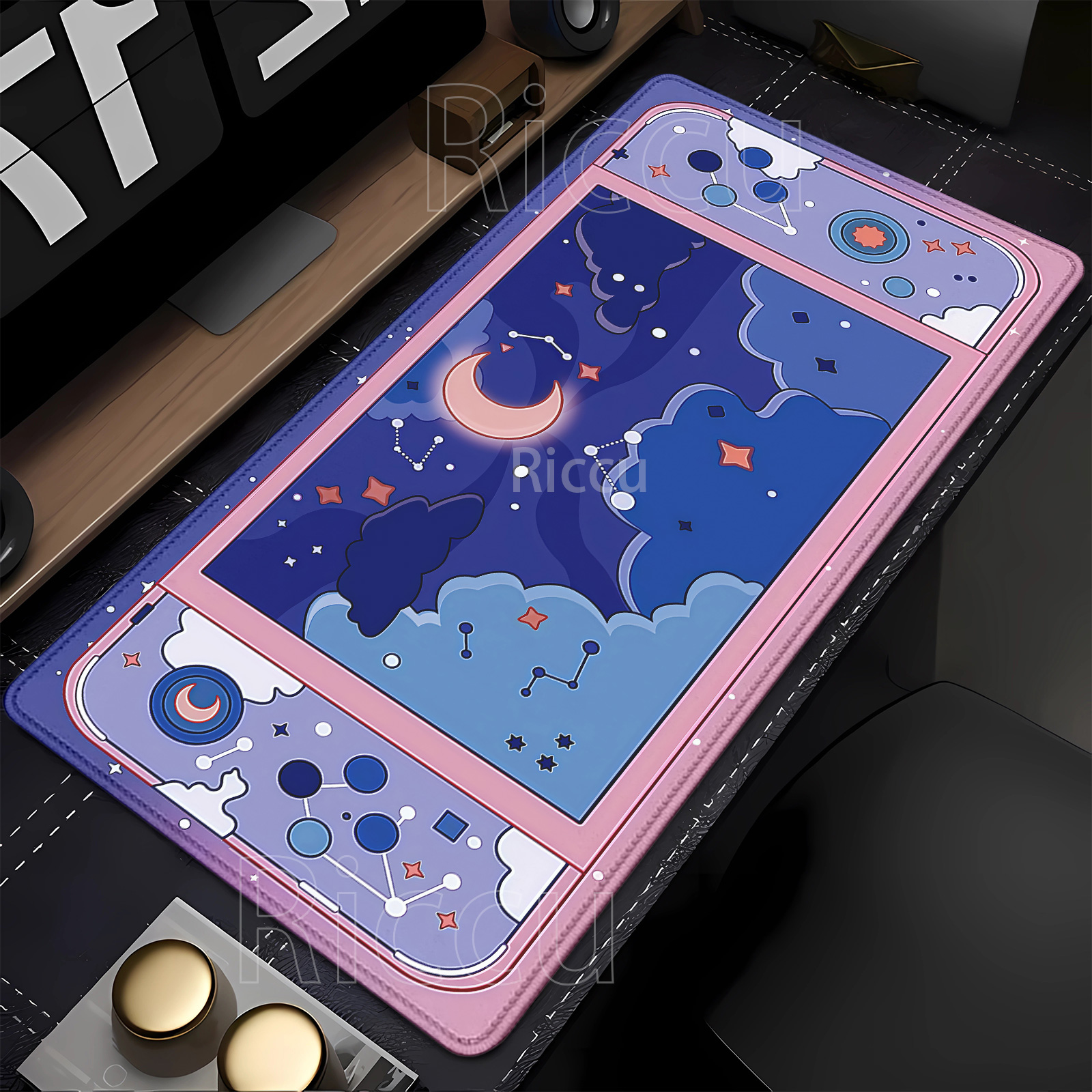 Mousepad Stars Moon Gaming Con - Gaming Console Cloud recension och pris