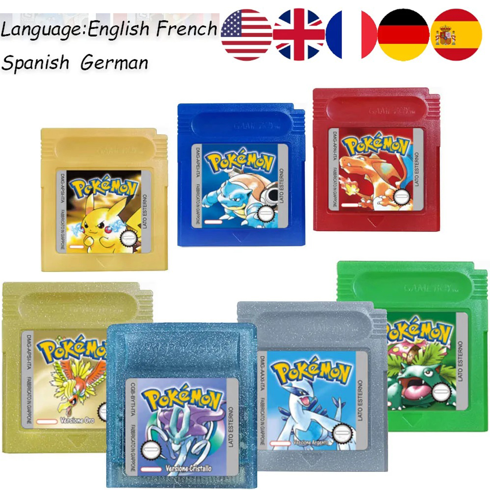 ♥2026 Pokemon Red Blue Crystal - Gaming Console Video recension och pris