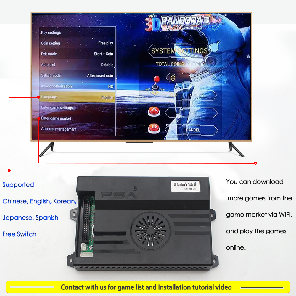 10000 in 1 3D Pandora Saga Box - Gaming Console Years recension och pris