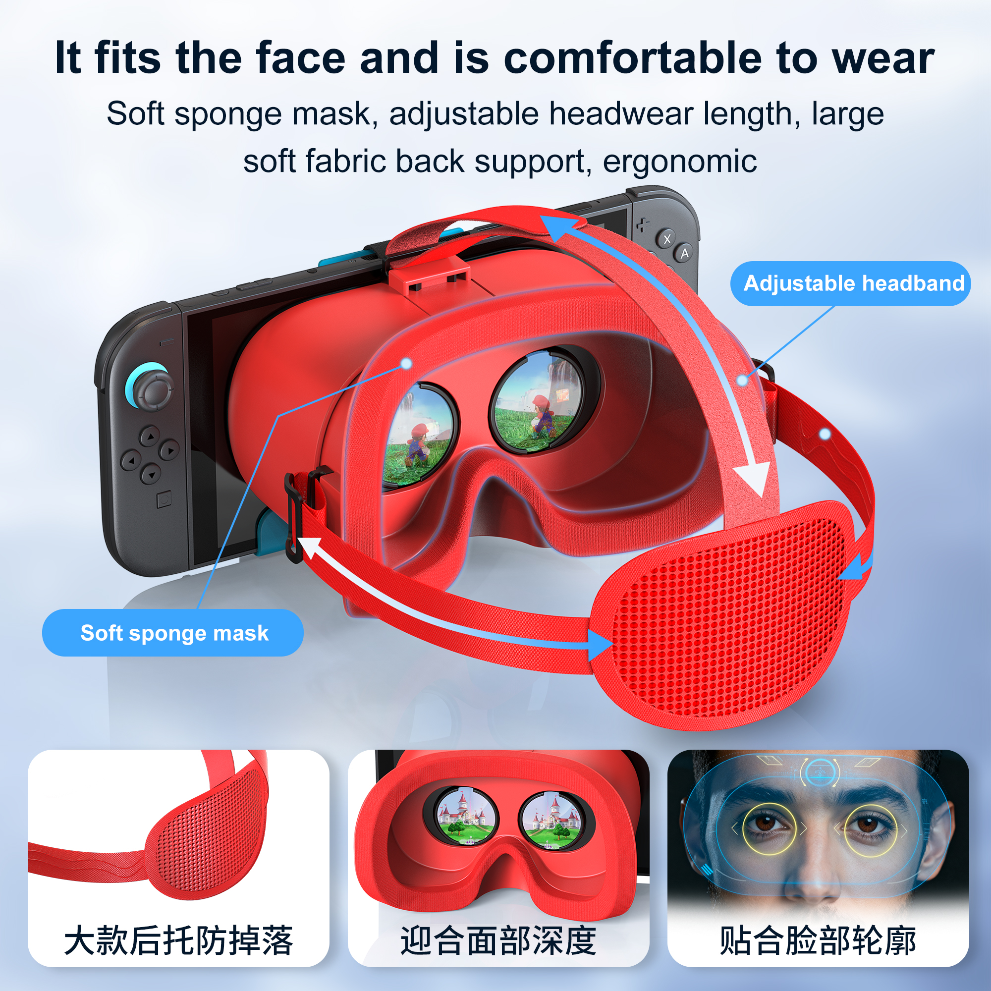 Upgraded VR Headset for Ninten - Gaming Console Headset recension och pris