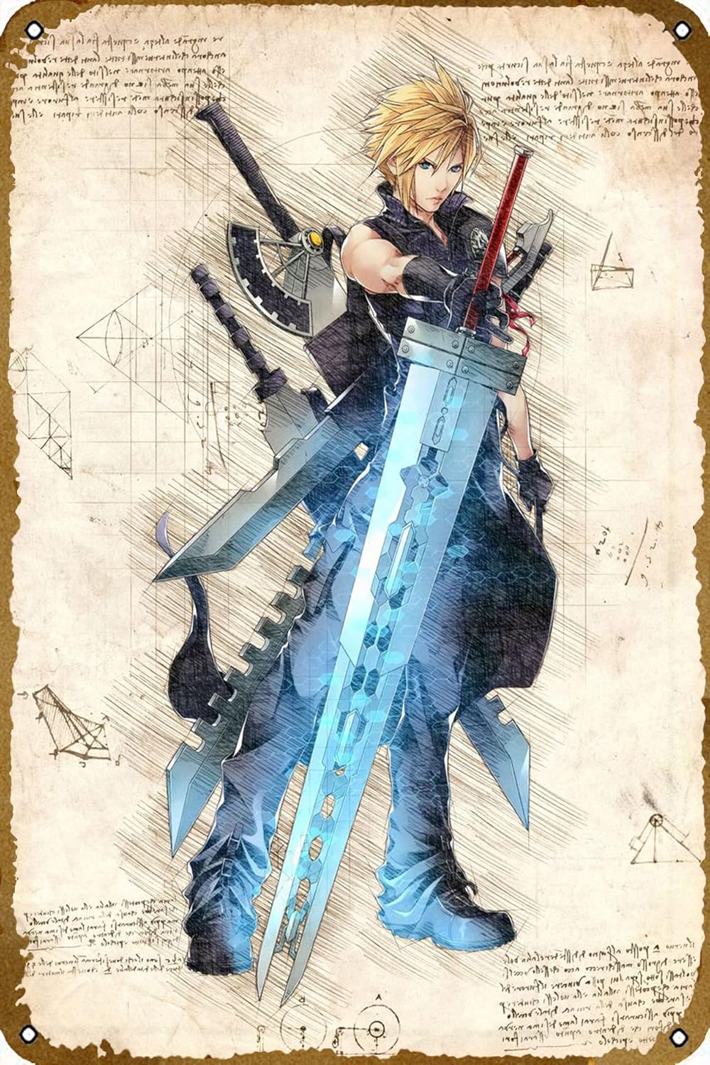 Cloud Strife FFVII Game Poster - Gaming Console Cloud recension och pris