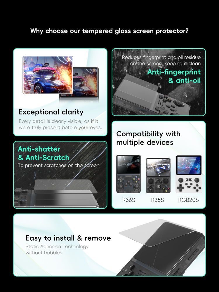 DATA FROG Tempered Glass Scree - Gaming Console Handheld Retro recension och pris