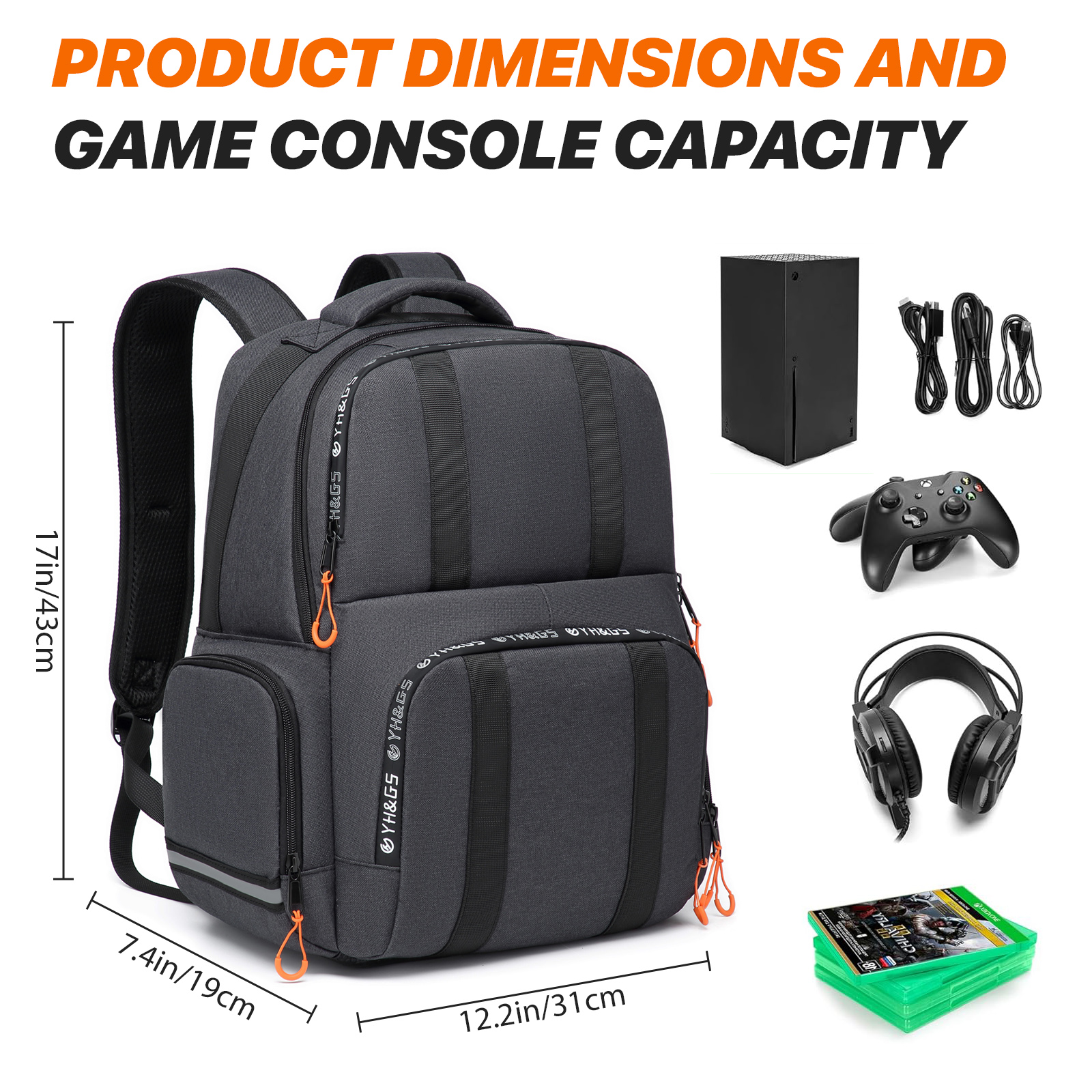 Backpack Compatible with Xbox  - Gaming Console Letters recension och pris